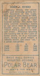 Johnny Evers  baseball card collectible - Main Image 2