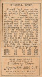 Russ Ford  baseball card collectible - Main Image 2