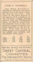 John Hummel  baseball card collectible - Main Image 2