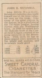 John Hummel  baseball card collectible - Main Image 2