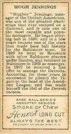 Hughie Jennings  baseball card collectible - Main Image 2