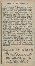 Hughie Jennings  baseball card collectible - Main Image 2