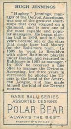 Hughie Jennings  baseball card collectible - Main Image 2