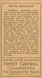 Hughie Jennings  baseball card collectible - Main Image 2