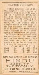 Walter Johnson  baseball card collectible - Main Image 2