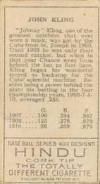 Johnny Kling  baseball card collectible - Main Image 2