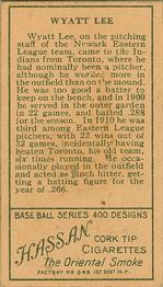 Watty Lee  baseball card collectible - Main Image 2