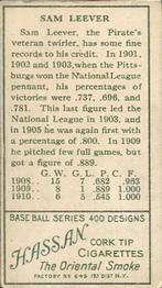 Sam Leever  baseball card collectible - Main Image 2