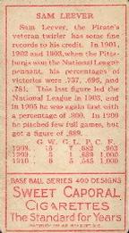 Sam Leever  baseball card collectible - Main Image 2