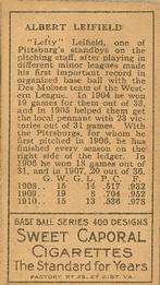 Lefty Leifield  baseball card collectible - Main Image 2