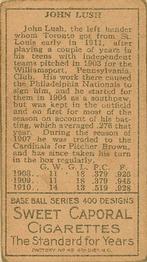 John C. Lush  baseball card collectible - Main Image 2