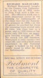 Rube Marquard  baseball card collectible - Main Image 2