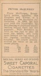 Pryor McElveen  baseball card collectible - Main Image 2