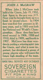John J. McGraw  baseball card collectible - Main Image 2