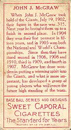 John J. McGraw  baseball card collectible - Main Image 2