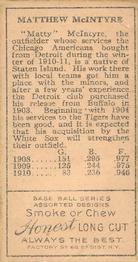 Matty McIntyre  baseball card collectible - Main Image 2