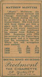 Matty McIntyre  baseball card collectible - Main Image 2