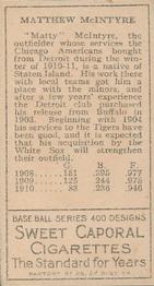 Matty McIntyre  baseball card collectible - Main Image 2