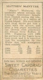 Matty McIntyre  baseball card collectible - Main Image 2