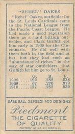 Rebel Oakes  baseball card collectible - Main Image 2