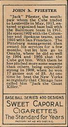 Jack Pfiester  baseball card collectible - Main Image 2