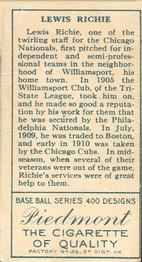 Lewis Richie  baseball card collectible - Main Image 2