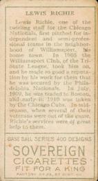 Lewis Richie  baseball card collectible - Main Image 2