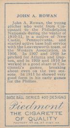 John Rowan  baseball card collectible - Main Image 2