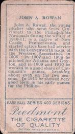 John Rowan  baseball card collectible - Main Image 2