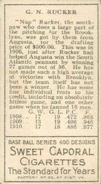 Nap Rucker  baseball card collectible - Main Image 2