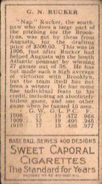 Nap Rucker  baseball card collectible - Main Image 2