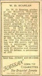 W.D. Scanlan  baseball card collectible - Main Image 2