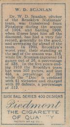 W.D. Scanlan  baseball card collectible - Main Image 2