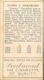 Jimmy Sheckard  baseball card collectible - Main Image 2