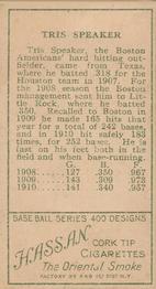 Tris Speaker  baseball card collectible - Main Image 2