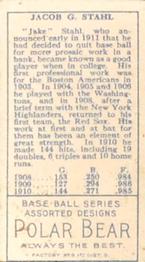 Jake Stahl  baseball card collectible - Main Image 2