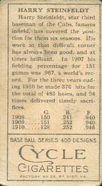 Harry Steinfeldt  baseball card collectible - Main Image 2