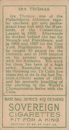 Ira Thomas  baseball card collectible - Main Image 2