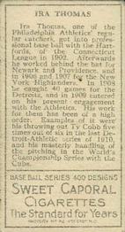 Ira Thomas  baseball card collectible - Main Image 2