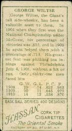 Hooks Wiltse  baseball card collectible - Main Image 2