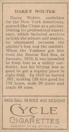 Harry Wolter  baseball card collectible - Main Image 2