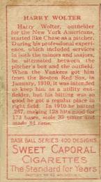 Harry Wolter  baseball card collectible - Main Image 2