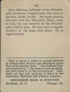 Stuffy McInnis  baseball card collectible - Main Image 2