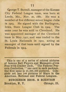 George Stovall  baseball card collectible - Main Image 2