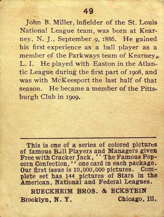 John Miller  baseball card collectible - Main Image 2