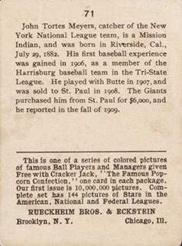 Chief Meyers  baseball card collectible - Main Image 2