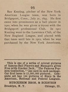 Ray Keating  baseball card collectible - Main Image 2