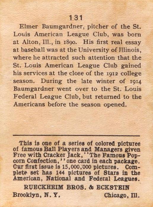 George Baumgardner  baseball card collectible - Main Image 2