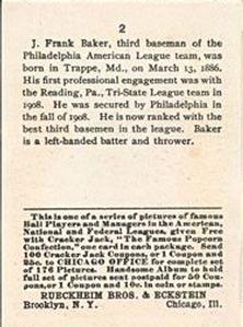 Frank Baker  baseball card collectible - Main Image 2
