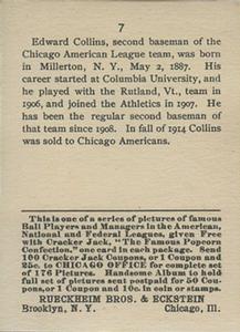 Eddie Collins  baseball card collectible - Main Image 2